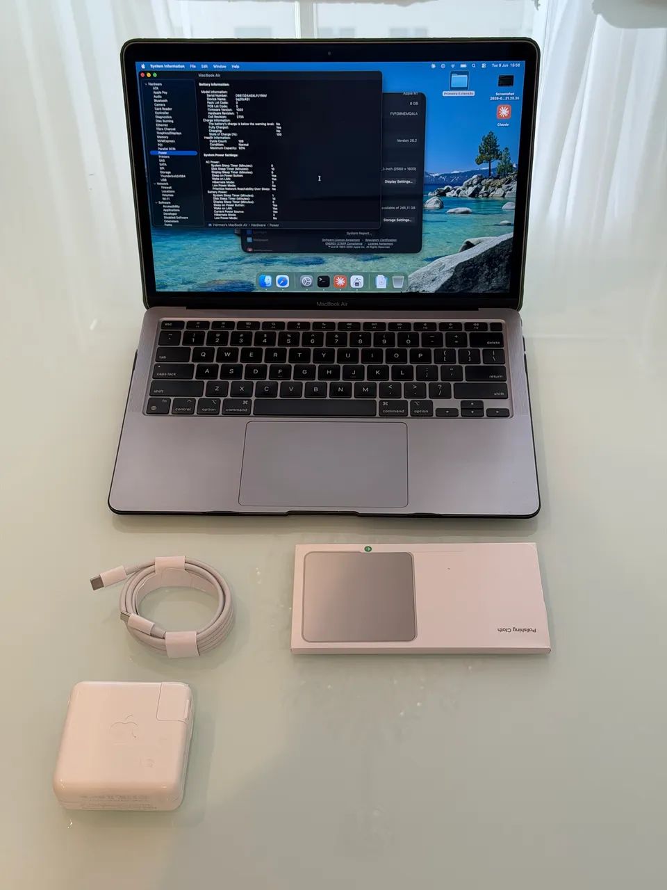 MacBook Air M1 8GB 256GB Bateria 107 Ciclos Original - Notebooks