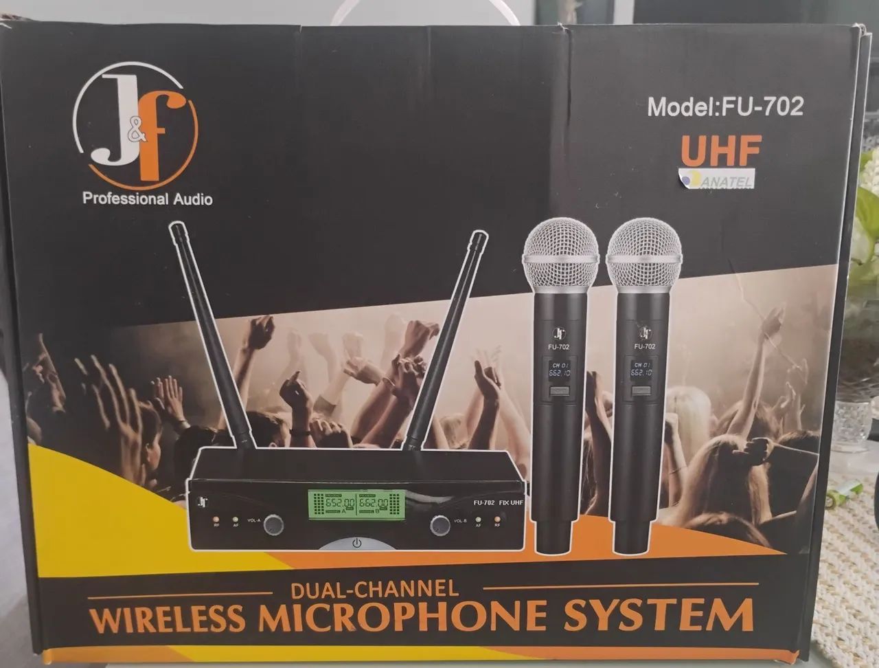 MICROFONE SEM FIO J&F PROFISSIONAL WIRELESS DUAL CHANNELS  - Foto 2