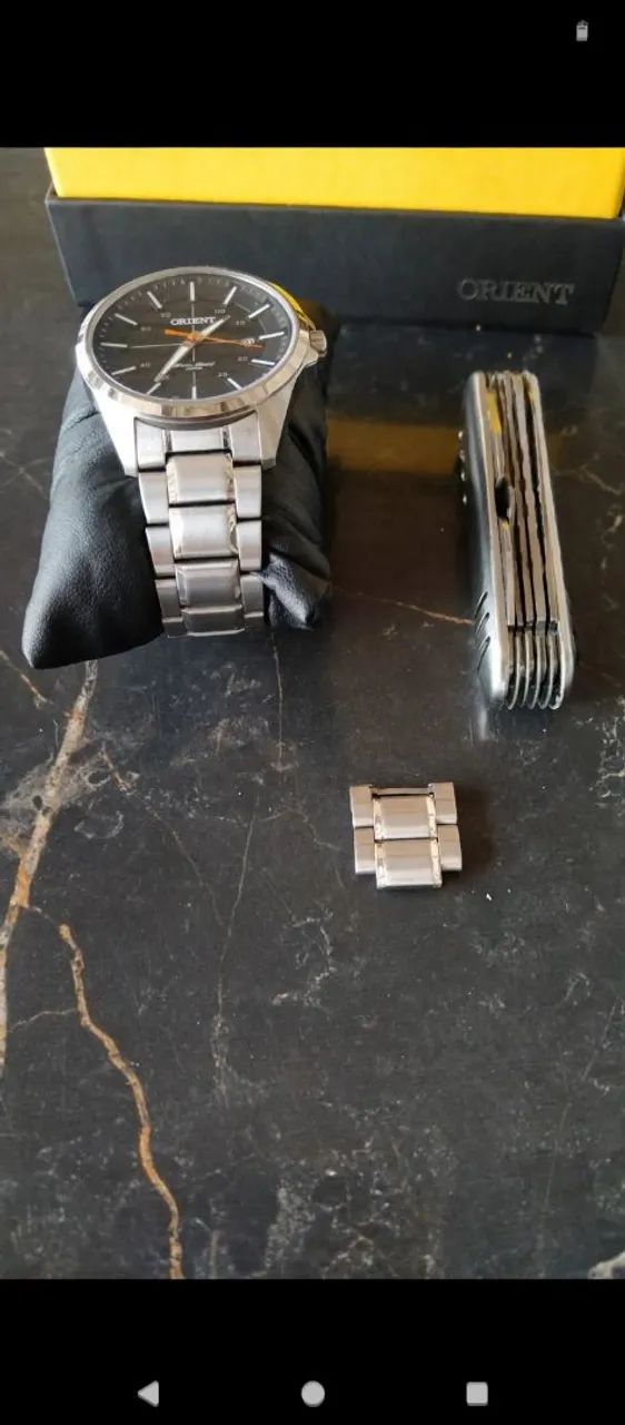Relógio Orient Masculino Original + canivete multifunções + caixa  - Foto 2