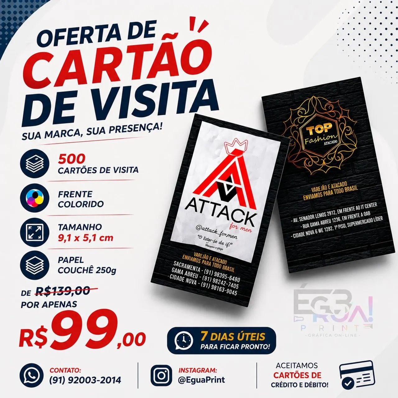 Cartão de Visita - Gráfica On-Line 