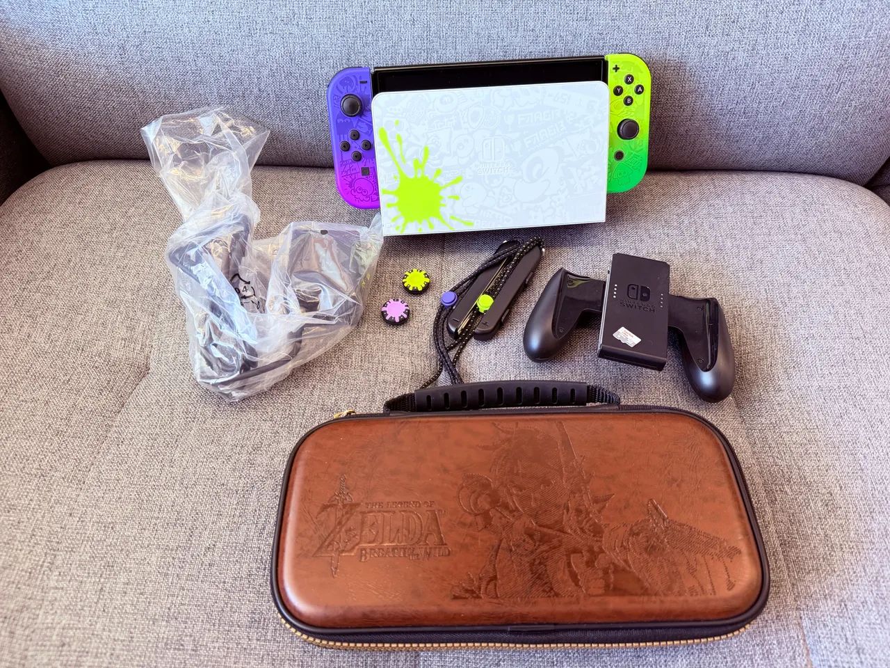 Nintendo Switch OLED Splatoon 3 + case + Cartão 128GB