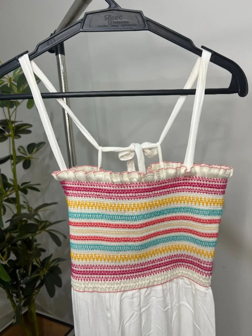 VESTIDO LONGO BRANCO LOFT747 COM BUSTO BORDADO - LEVE E DESCONTRAÍDO - Foto 2