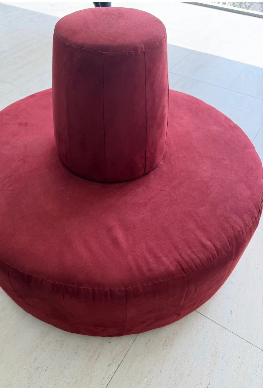 Puff gigante redondo com encosto  - Foto 3