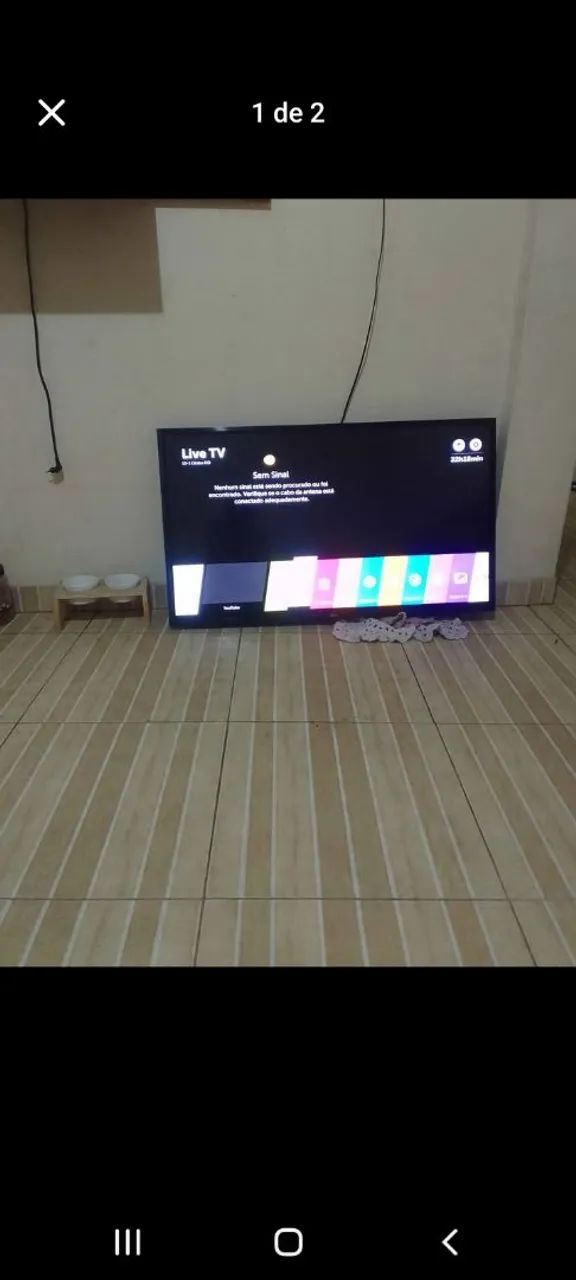 Tv smart lg 49 polegadas funciona perfeitamente acompanha controle