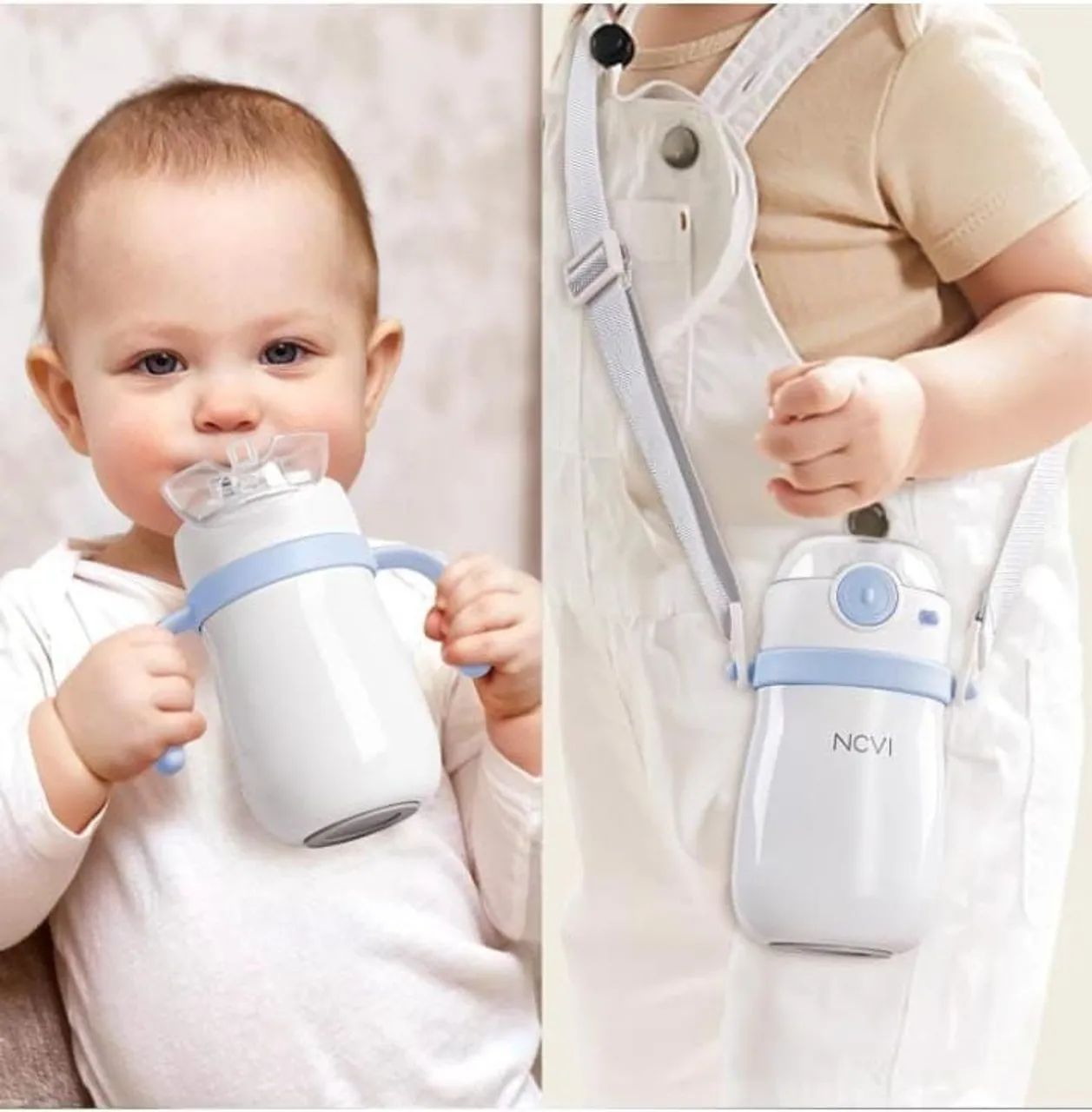 Copo com canudo NCVI em aço inoxidável à prova de derramamento com alça  - Foto 4