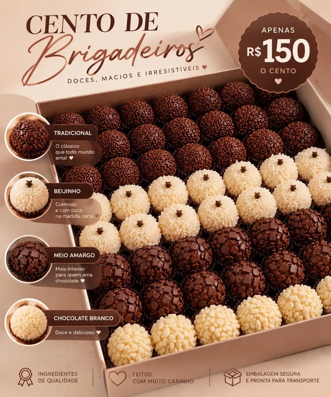 Cento de brigadeiro com qualidade!