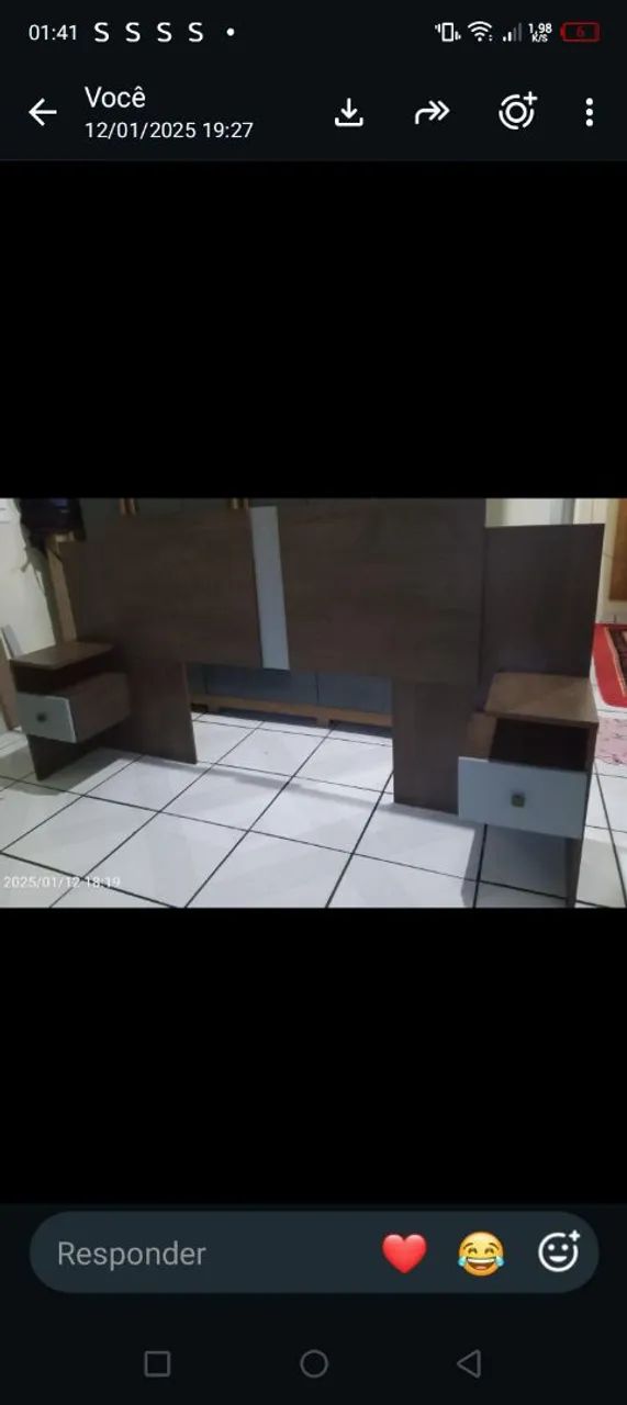 Cabeceira de cama com criado mudo. - Foto 2