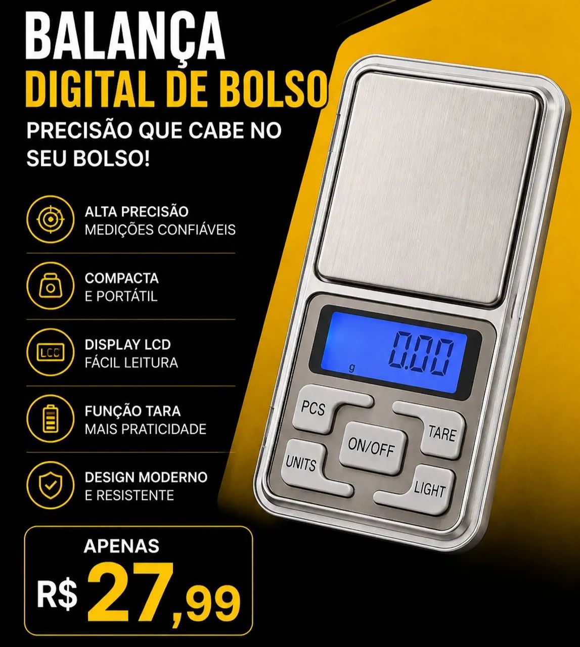 Balança de precisão de bolso