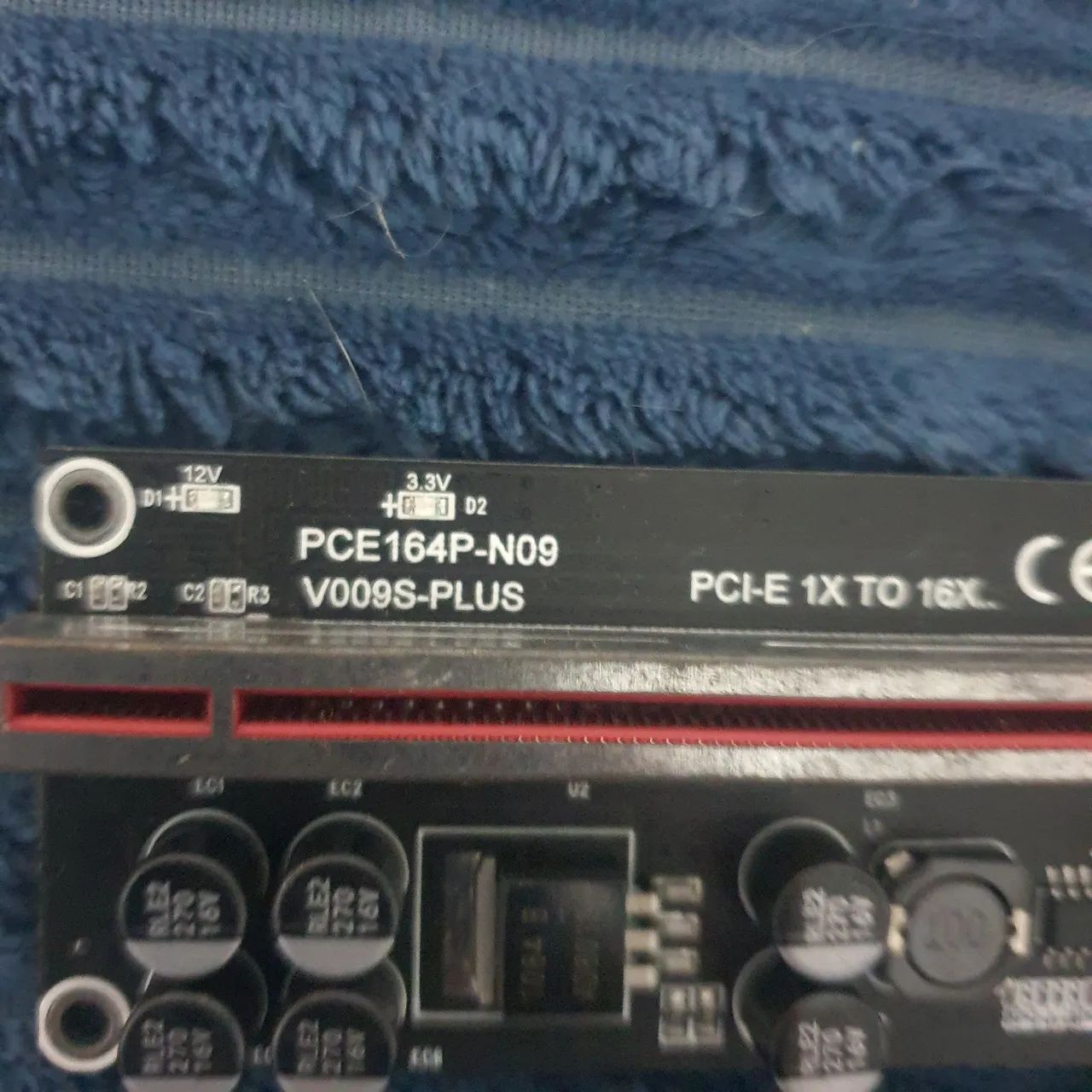 Lote com 2 Riser Card PCI-E x1 para PCI-E x16 VER009S - Foto 2