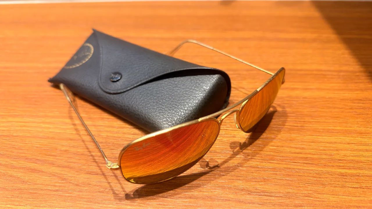 Ray-Ban aviador espelhado ORIGINAL 