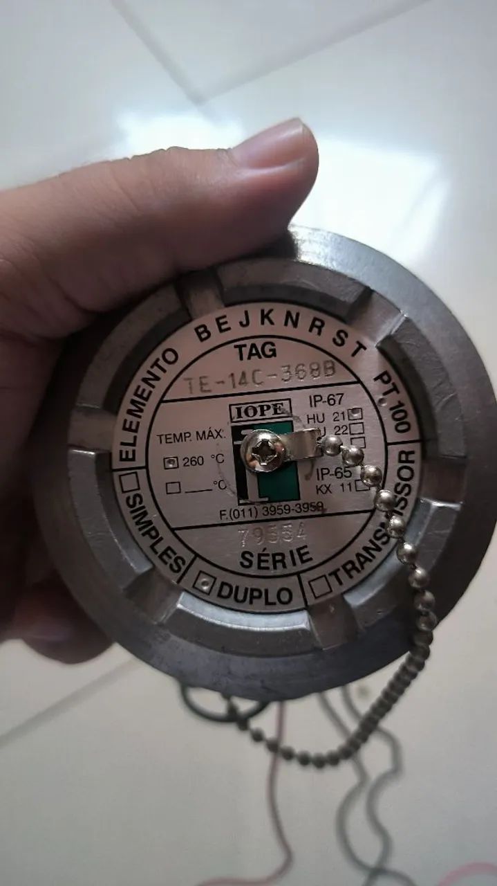 Sensor de Temperatura PT100 Industrial com Cabeçote Alumínio KNE - Foto 2