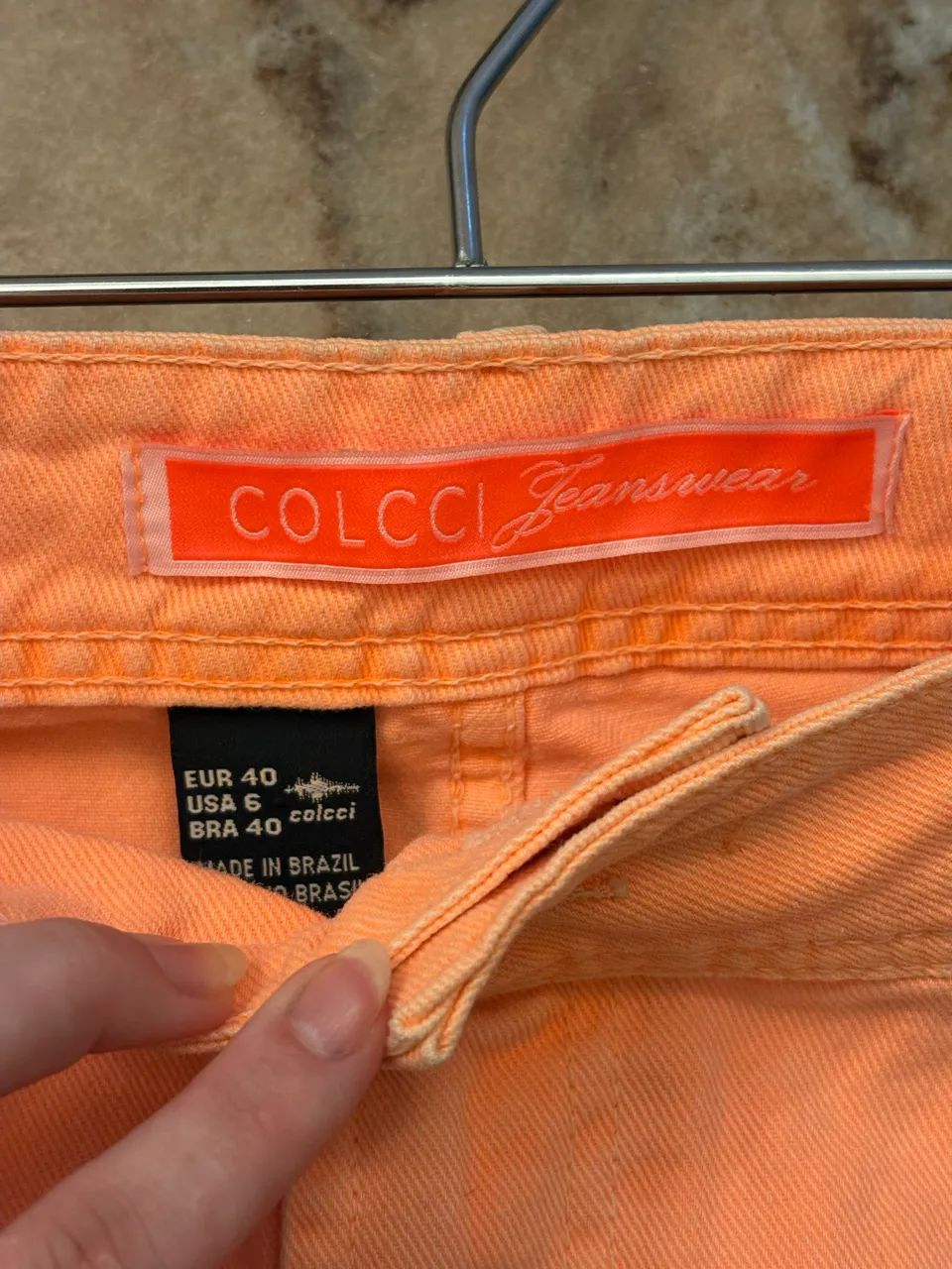 Saia COLCCI jeans, laranja, 40 - Foto 4