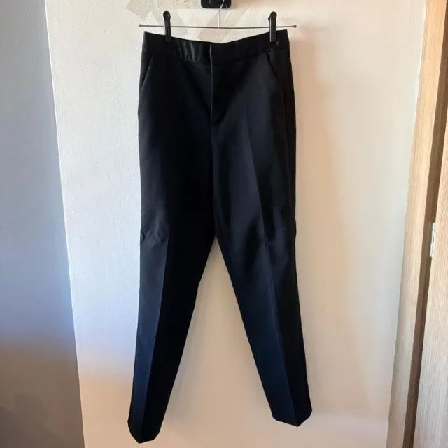 calça de alfaiataria preto zara