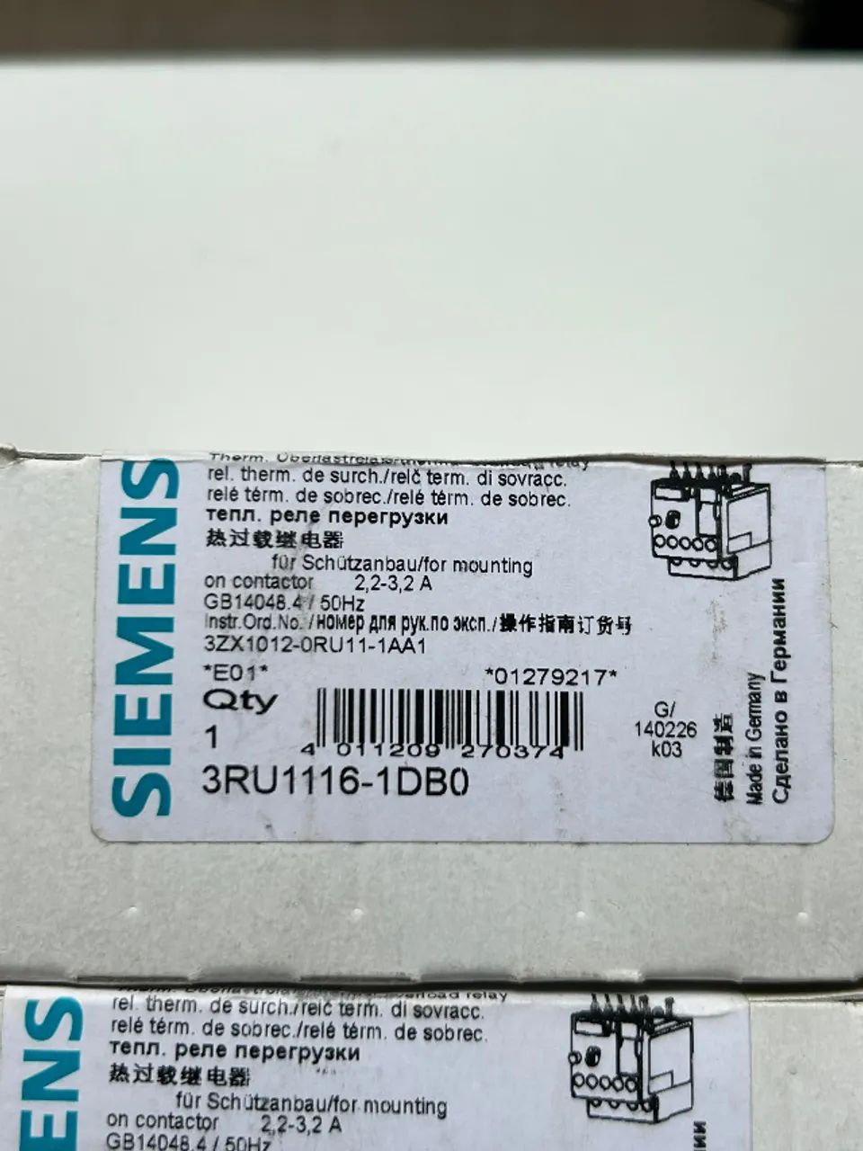 Kit com 3 Relés Térmicos 3RU1116-1DB0 (2,2A até 3,2A) - SIEMENS - Foto 5