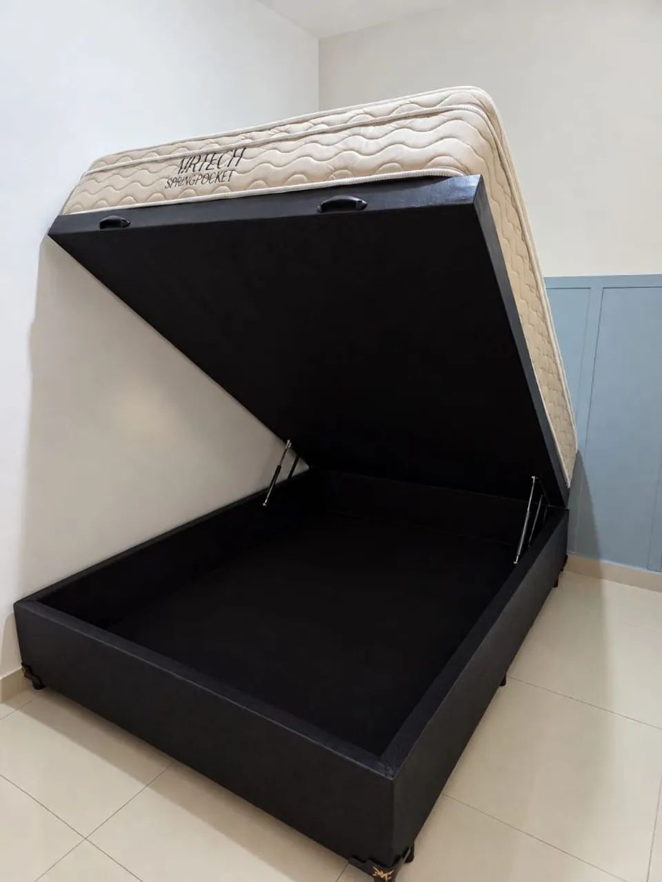 CAMA BOX CASAL COM BAÚ  - Foto 3