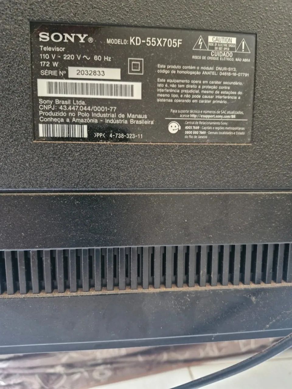 TV Sony 55 polegadas com tela quebrada. Todo resto funciona - Foto 5