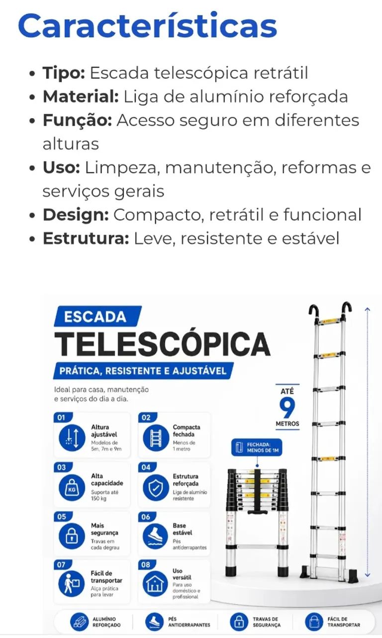 Escada Telescópio - Foto 5