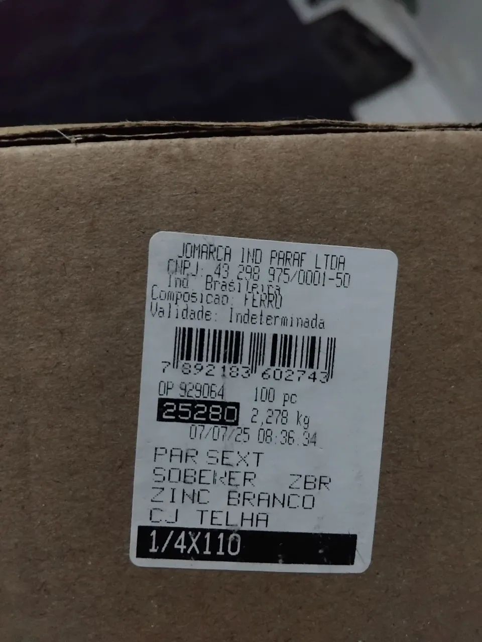 150 RS! Caixa com todos parafusos para telhas brasilit