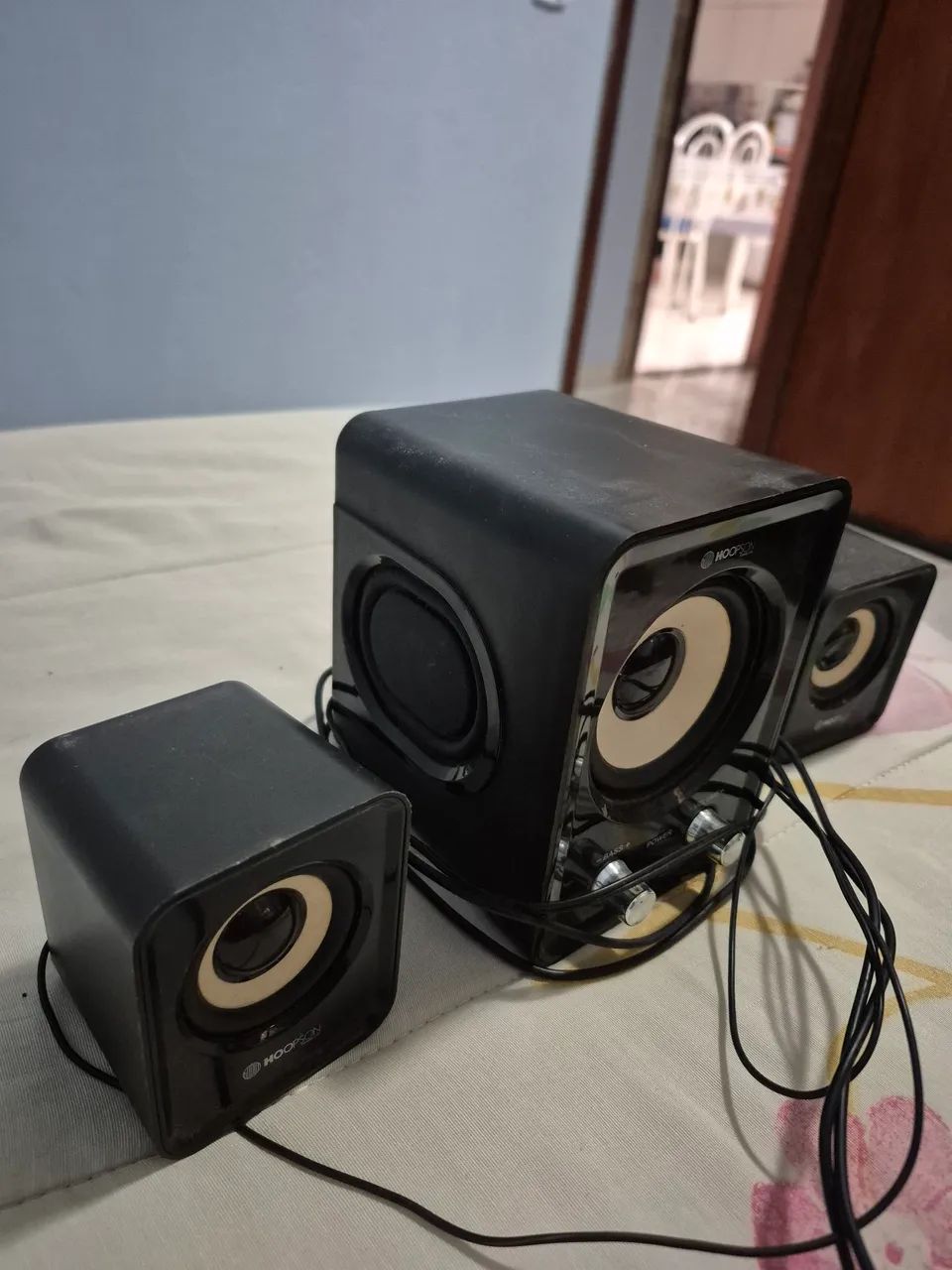 Caixa de Som Hoopson 2.1 com Subwoofer, funcionando perfeitamente. - Foto 2