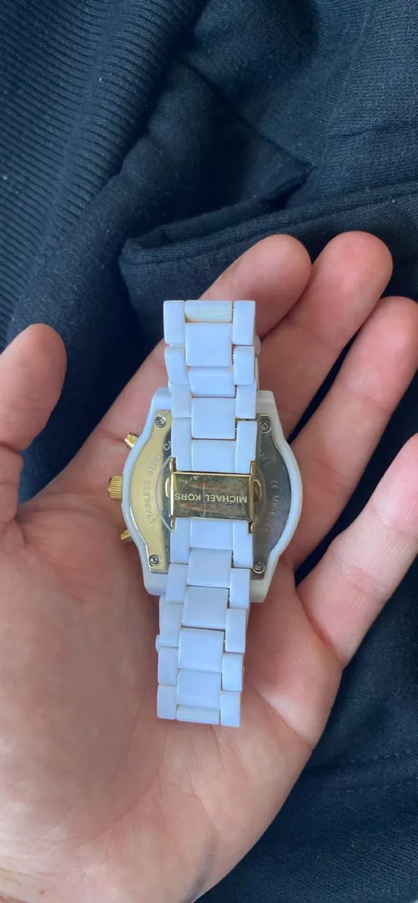 Relógio Feminino Michael Kors MK5188 Branco e Dourado Original - Foto 3
