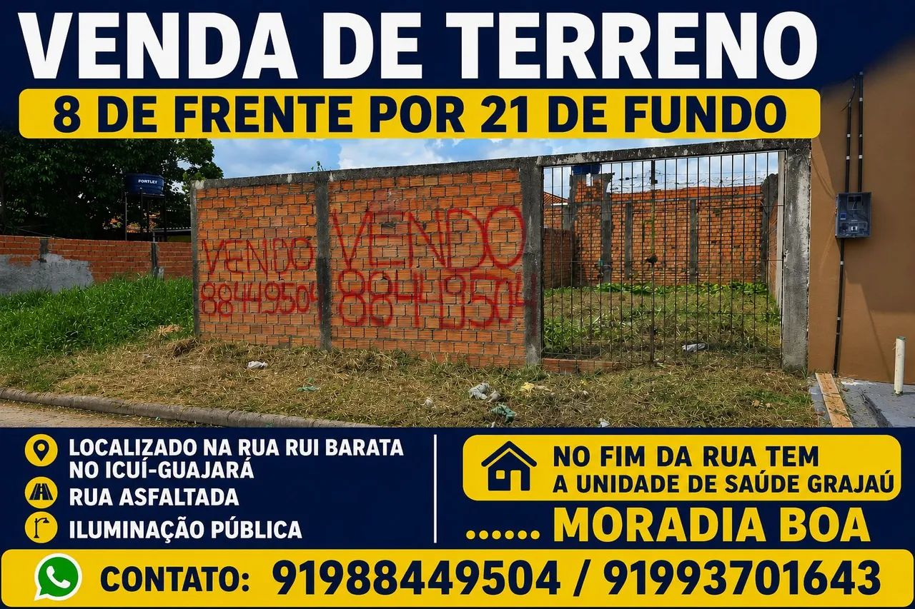 VENDO TERRENO NO ICUÍ-GUAJARÁ 