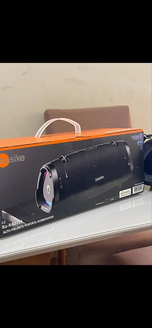 Caixa de som boombox basike 160w