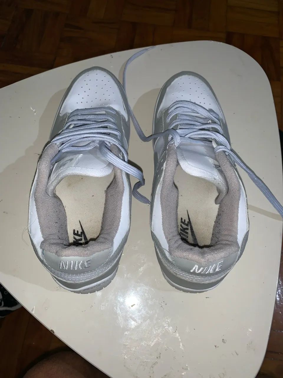 Tênis Estilo Dunk Low Cinza e Branco - Tamanho 39 - Foto 4