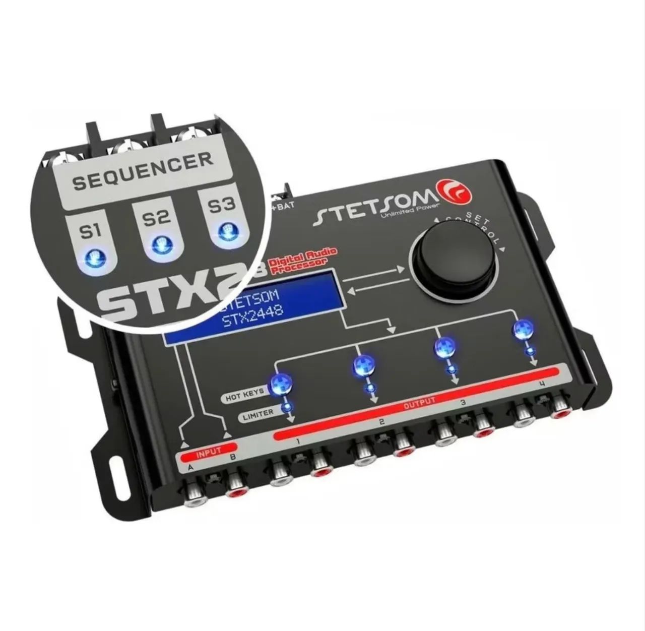 Processador De Audio Digital Equalizado 2448 Stx2448 Stetsom