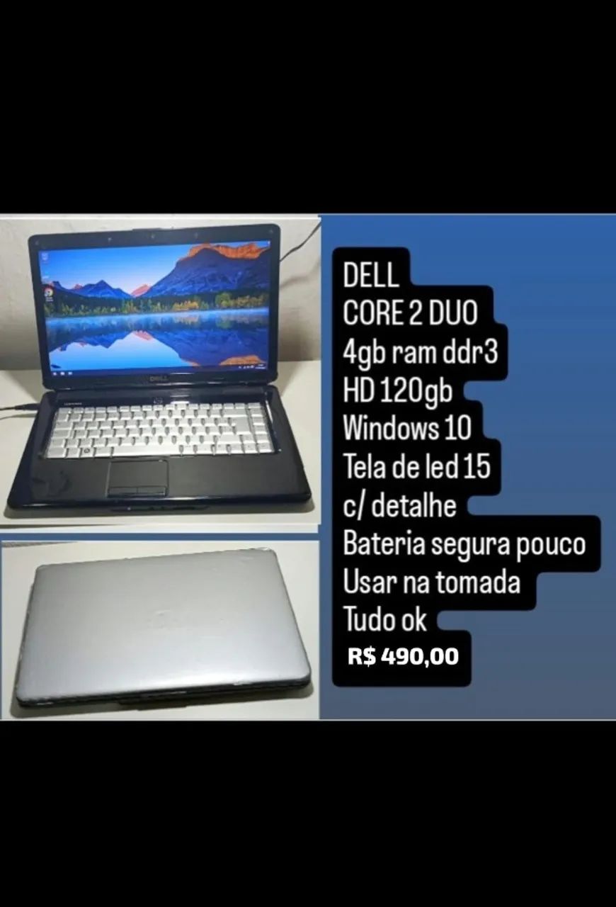 Notebook Dell Core 2 Duo - Preço de Oportunidade R$ 490 + Entrega e Garantia