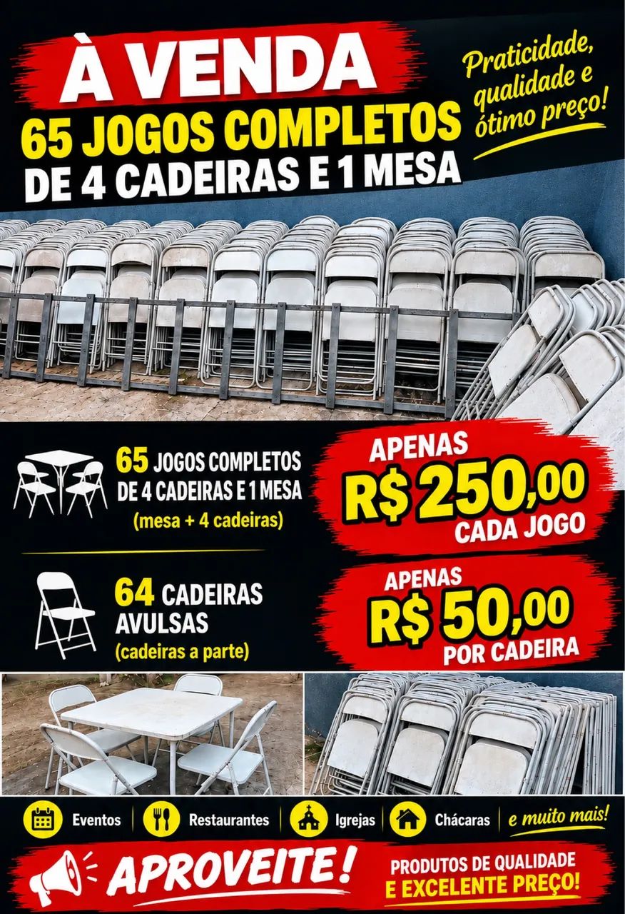 ? À VENDA ? JOGOS DE MESA E CADEIRA