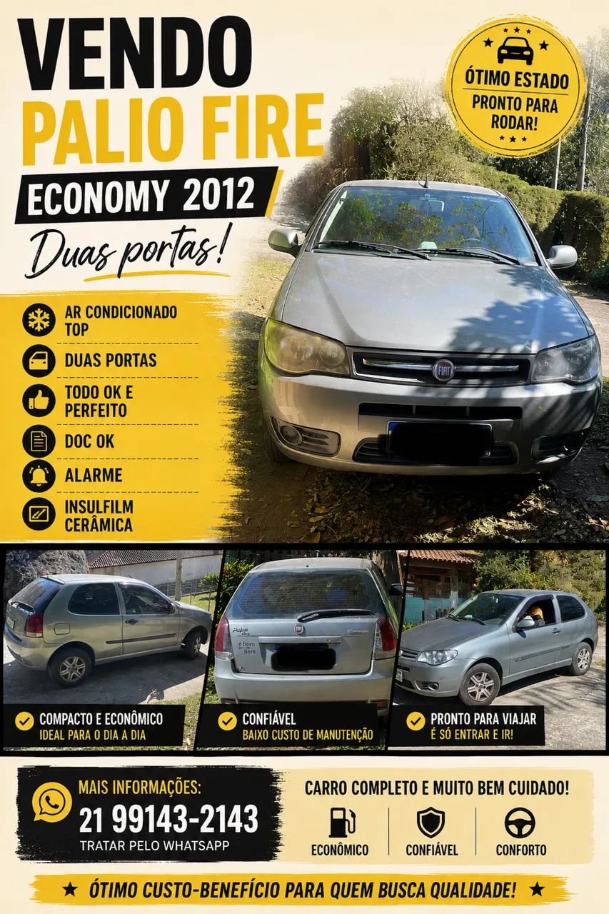 Fiat Palio Palio 1.0 ECONOMY Fire Flex 8V 2p 2012