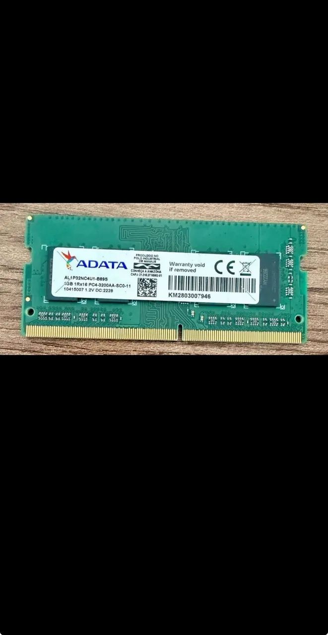 Memória RAM 4GB DDR4 3200Mhz Notebook