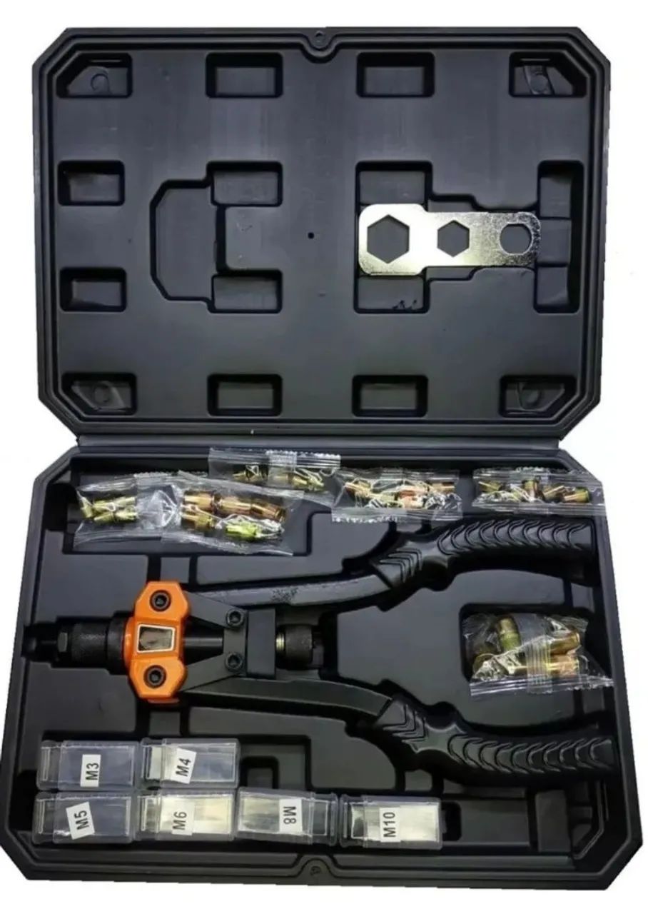 KIT REBITADOR DE PORCAS DE ROSCA MANUAL PROFISSIONAL COM MALETA E ACESSÓRIOS  - Foto 3
