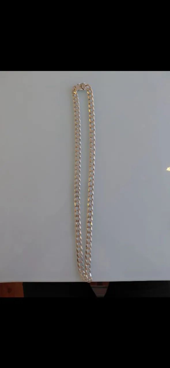 Cordão prata 10MM 70CM 79G - Foto 3
