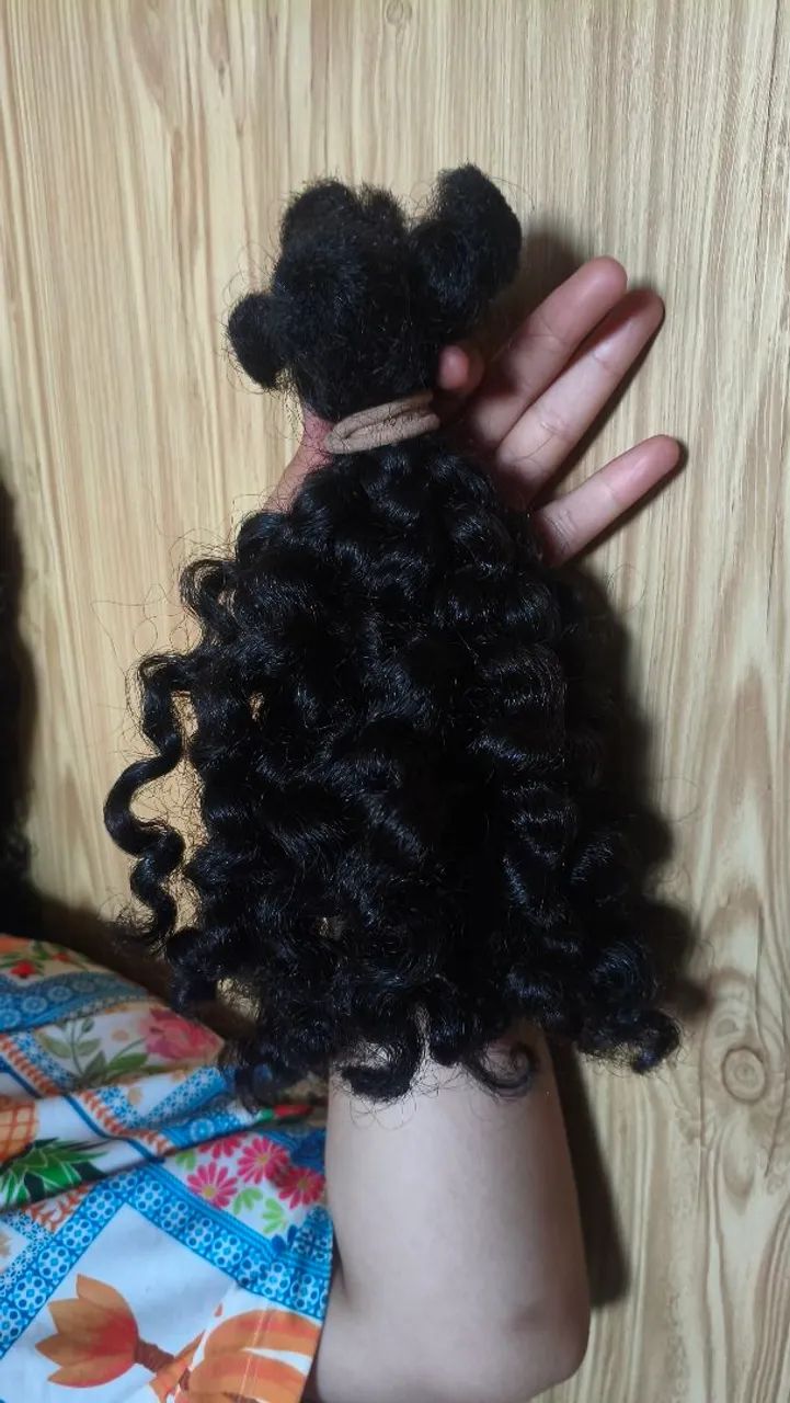 Cabelo humano cacheado virgem