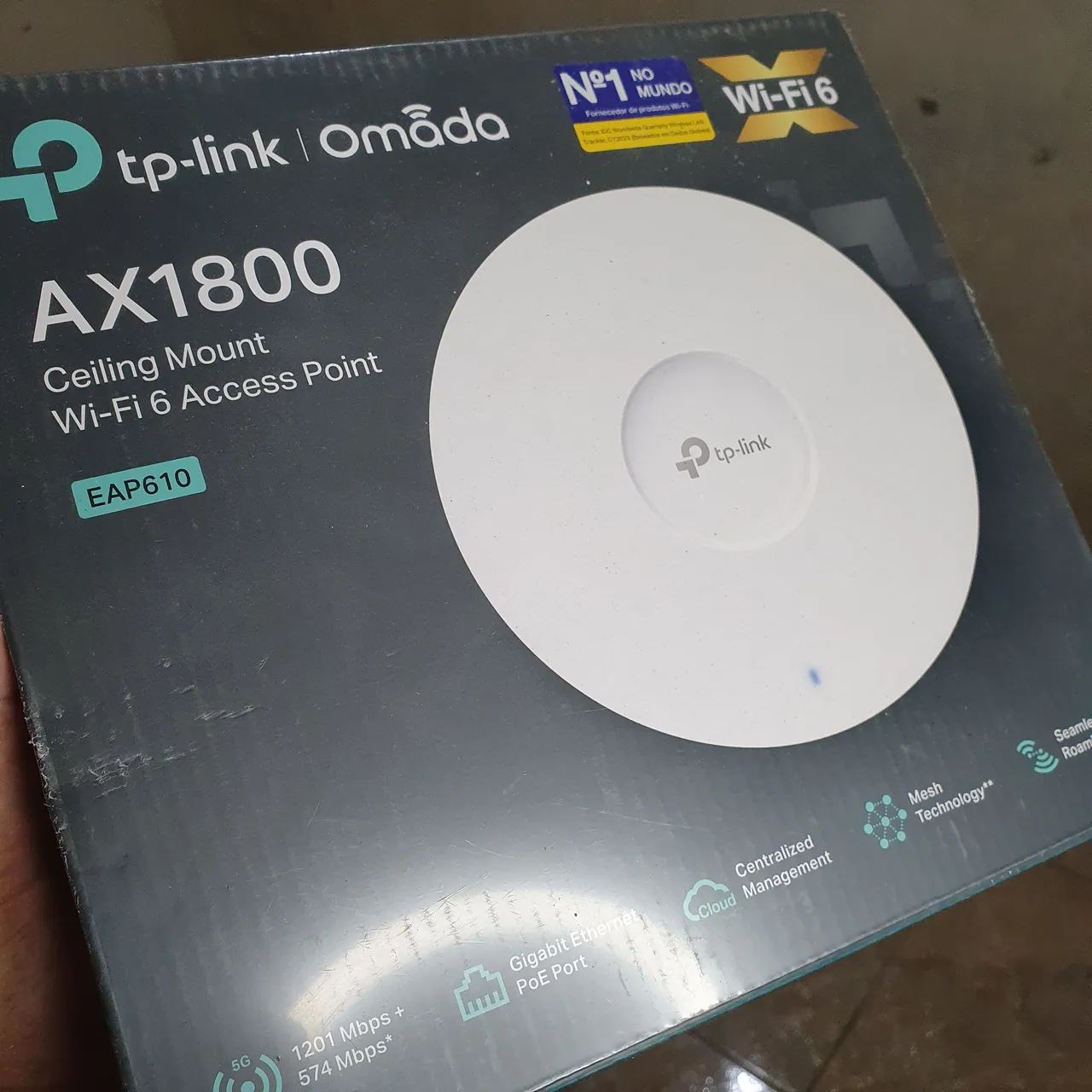 Access Point TP-Link Wireless 6 AX1800 EAP610 Montável em Teto