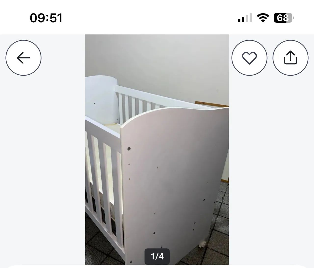 Berço já com colchão ( vira cama)