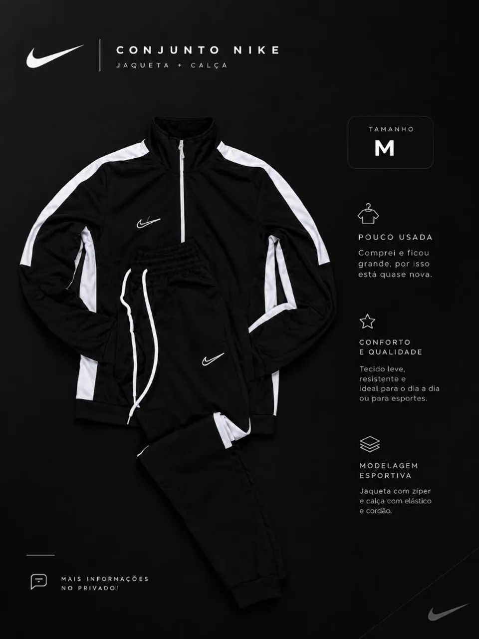 Conjunto Nike dryfit tamanho M