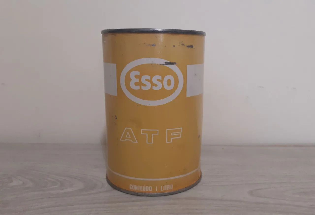Lata Antiga Óleo Motor Esso ATF
