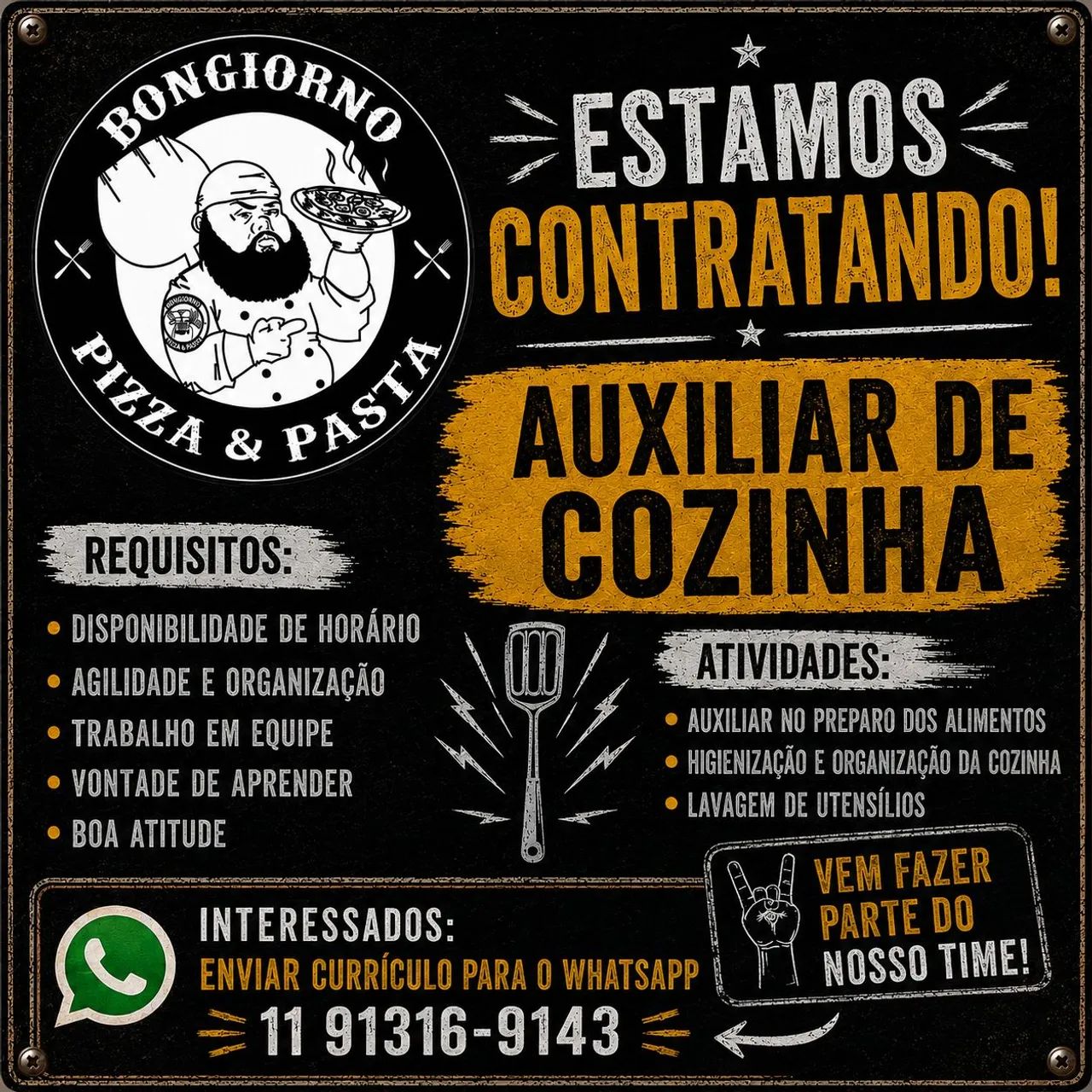 Auxiliar de cozinha 