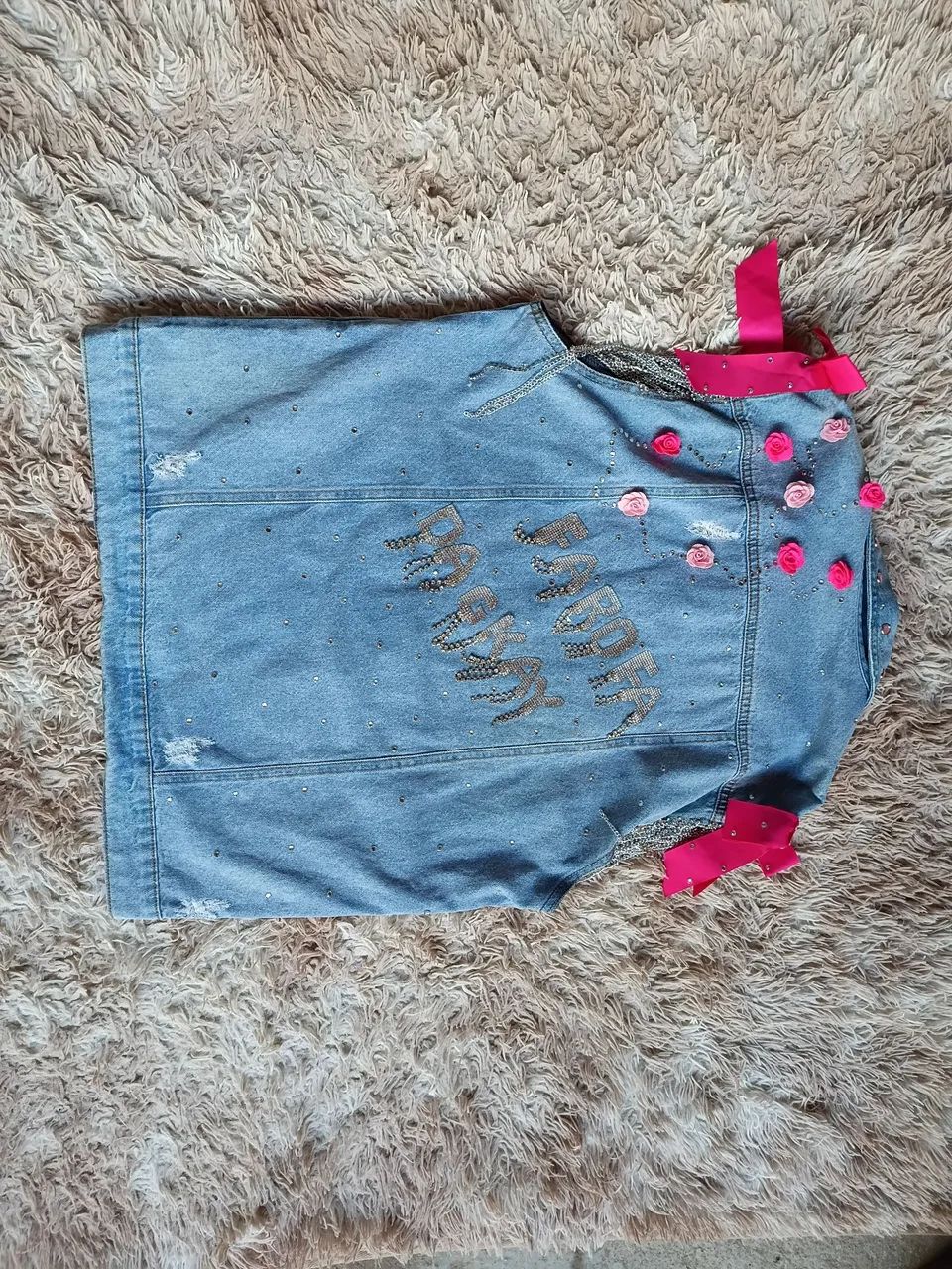 Jaqueta boiadeira personalizada Farofa da GKay  - Foto 5