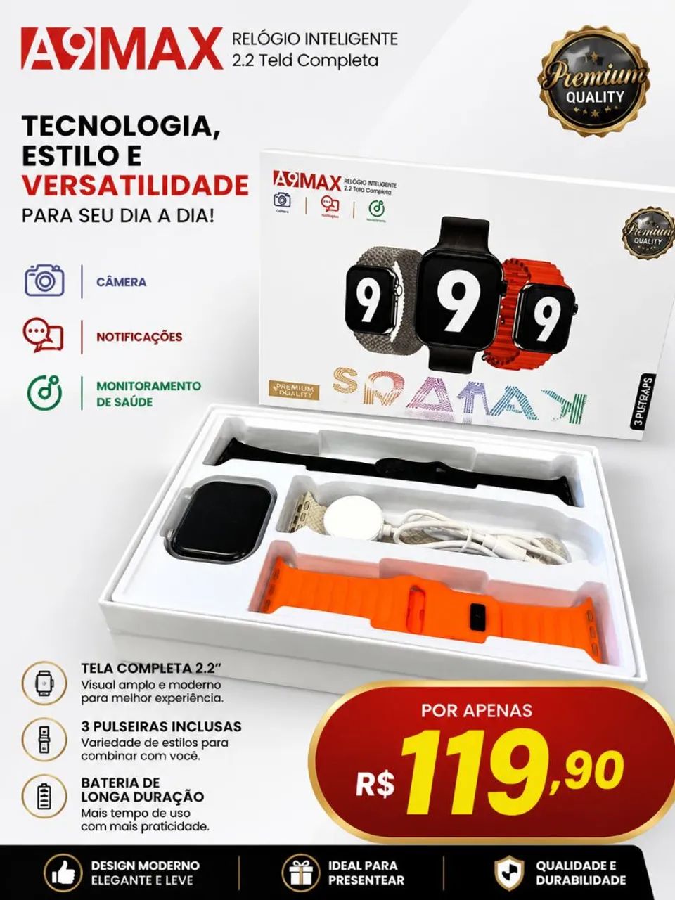 SMARTWATCH A9 MAX - Foto 2