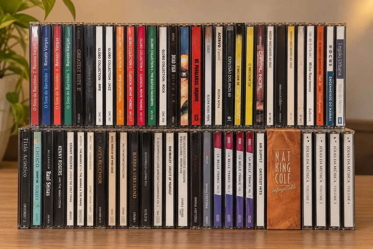Coleção de CDs.