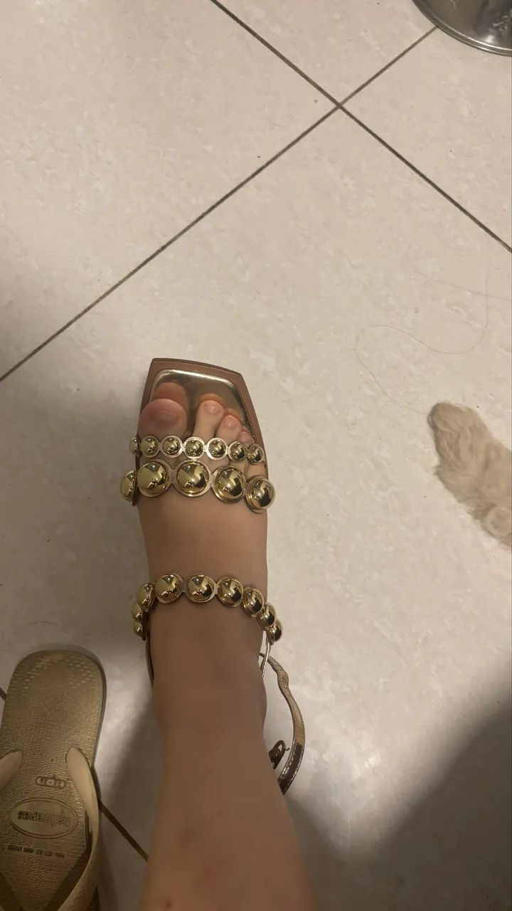 Sandália Dourada em couro Vicenza  - Foto 2
