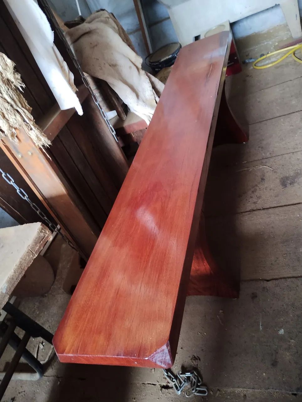 Mesa rústica de madeira - Foto 5