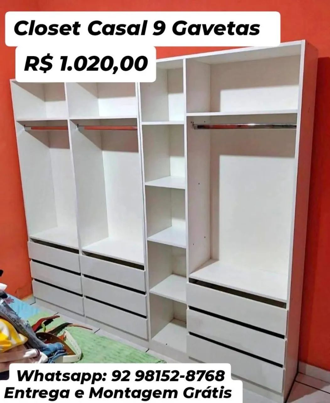 Closet 9 Gavetas ( PROMOÇÃO) 