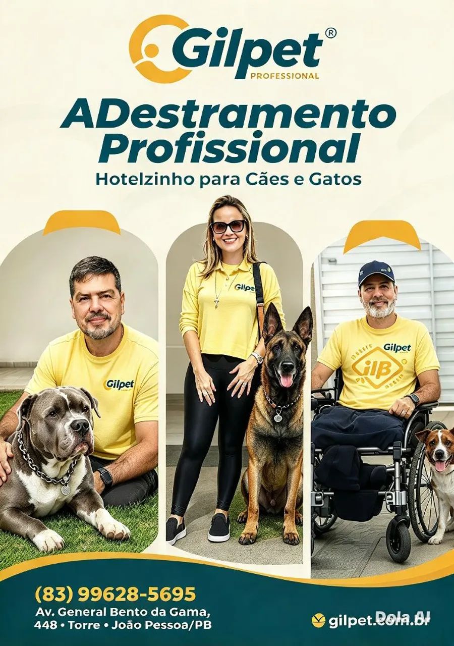 Adestramento  Cães  Pequeno e Grande  Porte
