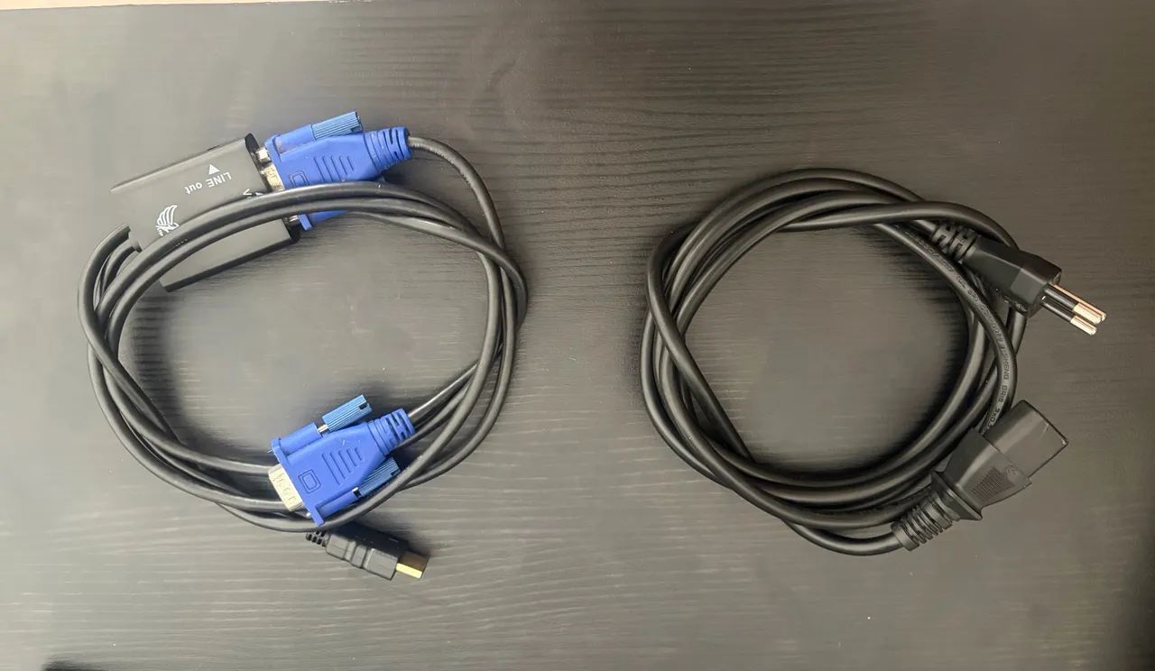 Monitor Dell 19 polegadas com adaptador HDMI para VGA e cabos - Foto 5