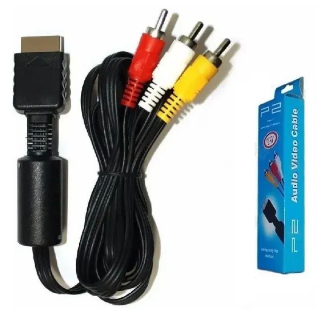 Cabo Av Playstation Ps2, Ps1, Ps3 Rca Audio E Vídeo Play 