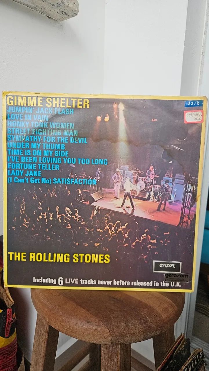 Disco Vinil LP The Rolling Stones Gimme Shelter Live Ótimo Estado Rock
